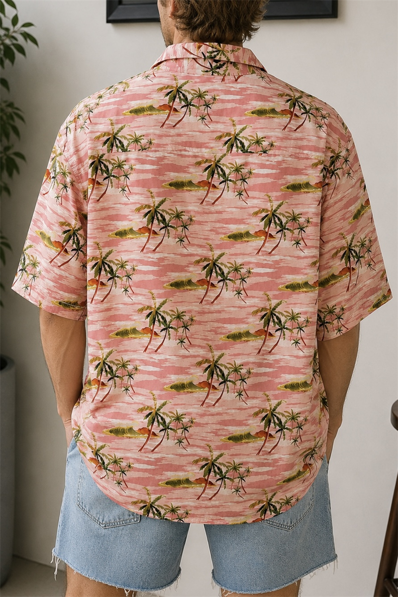 90s Tropikal Hawaii Gömlek