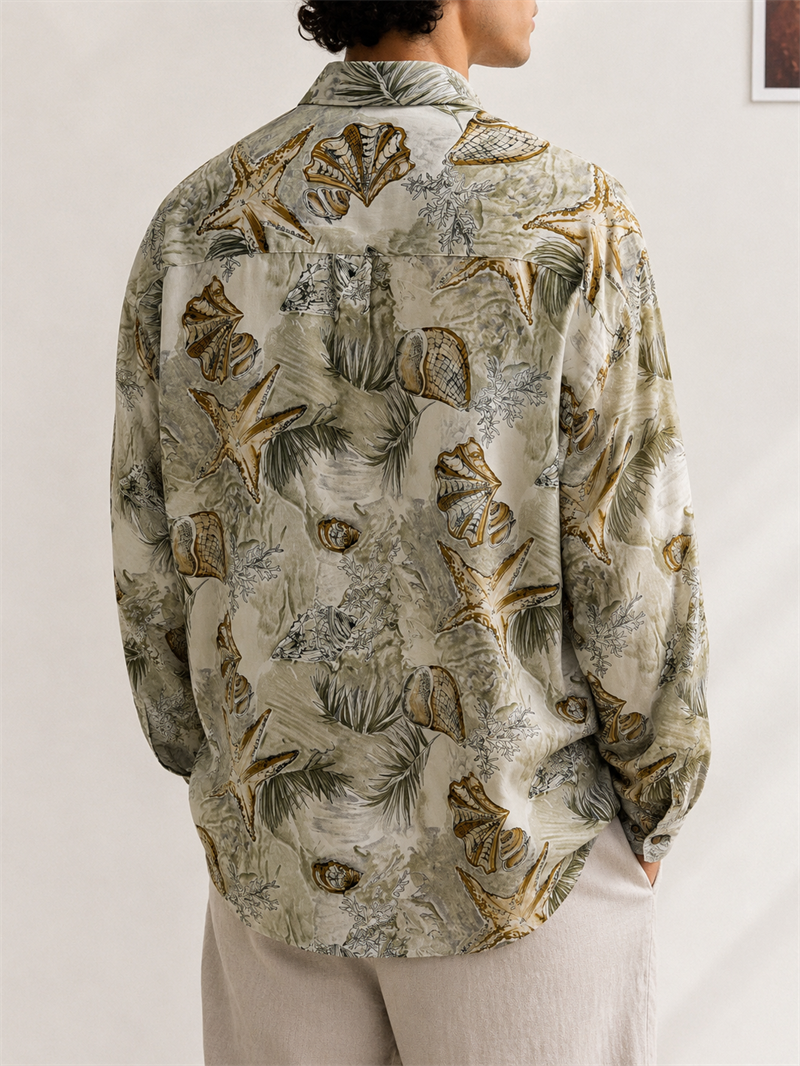 90s Tropikal Oversize Gömlek