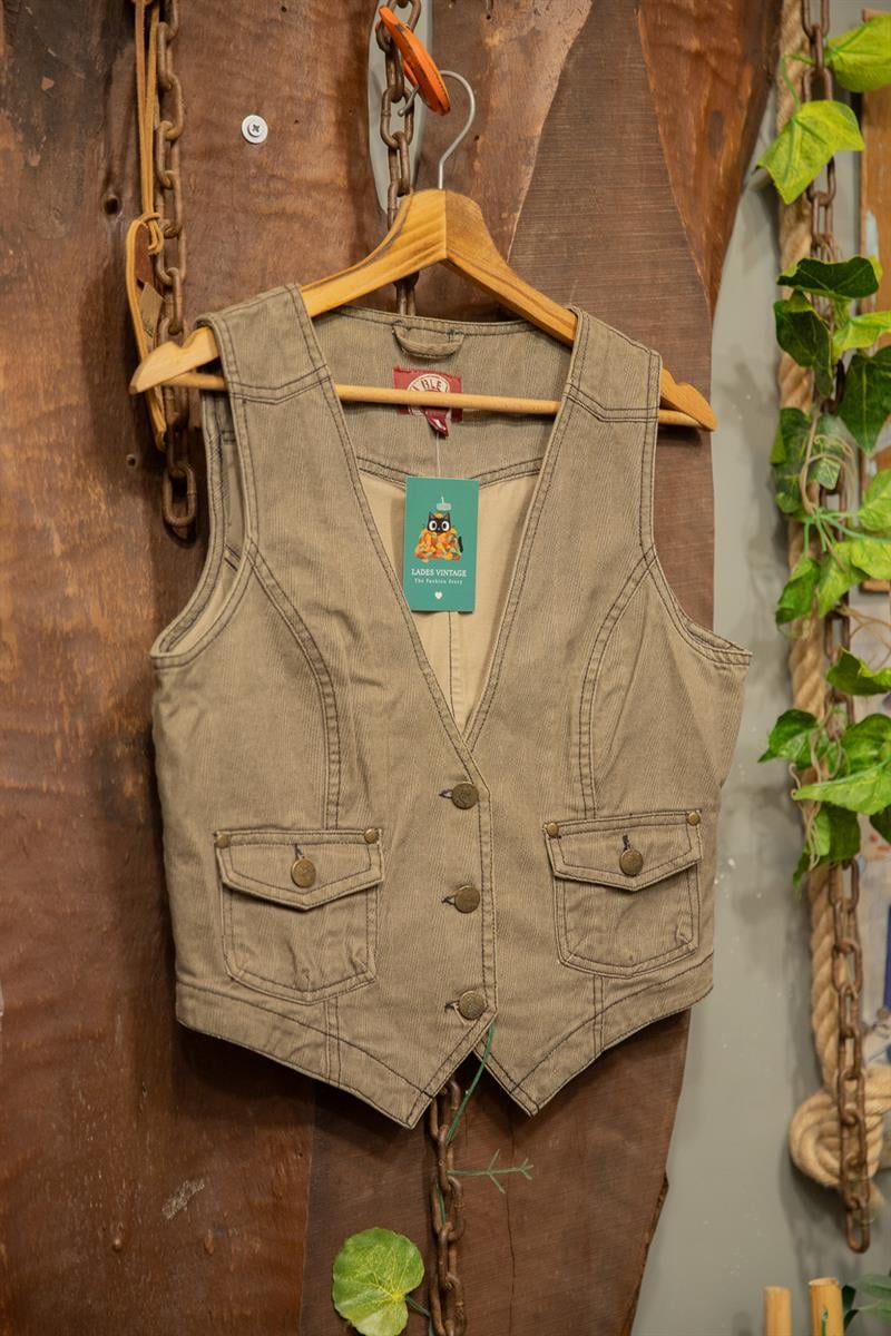 90s Vest Chambray Yelek