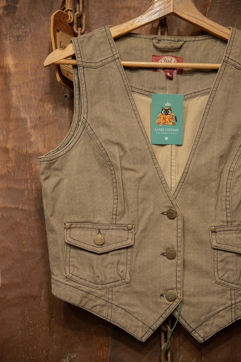 90s Vest Chambray Yelek