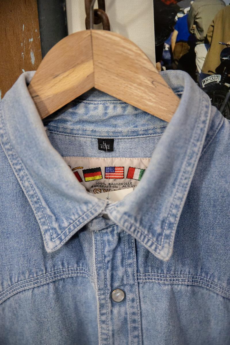 90s Western Cep Detay Kot Gömlek