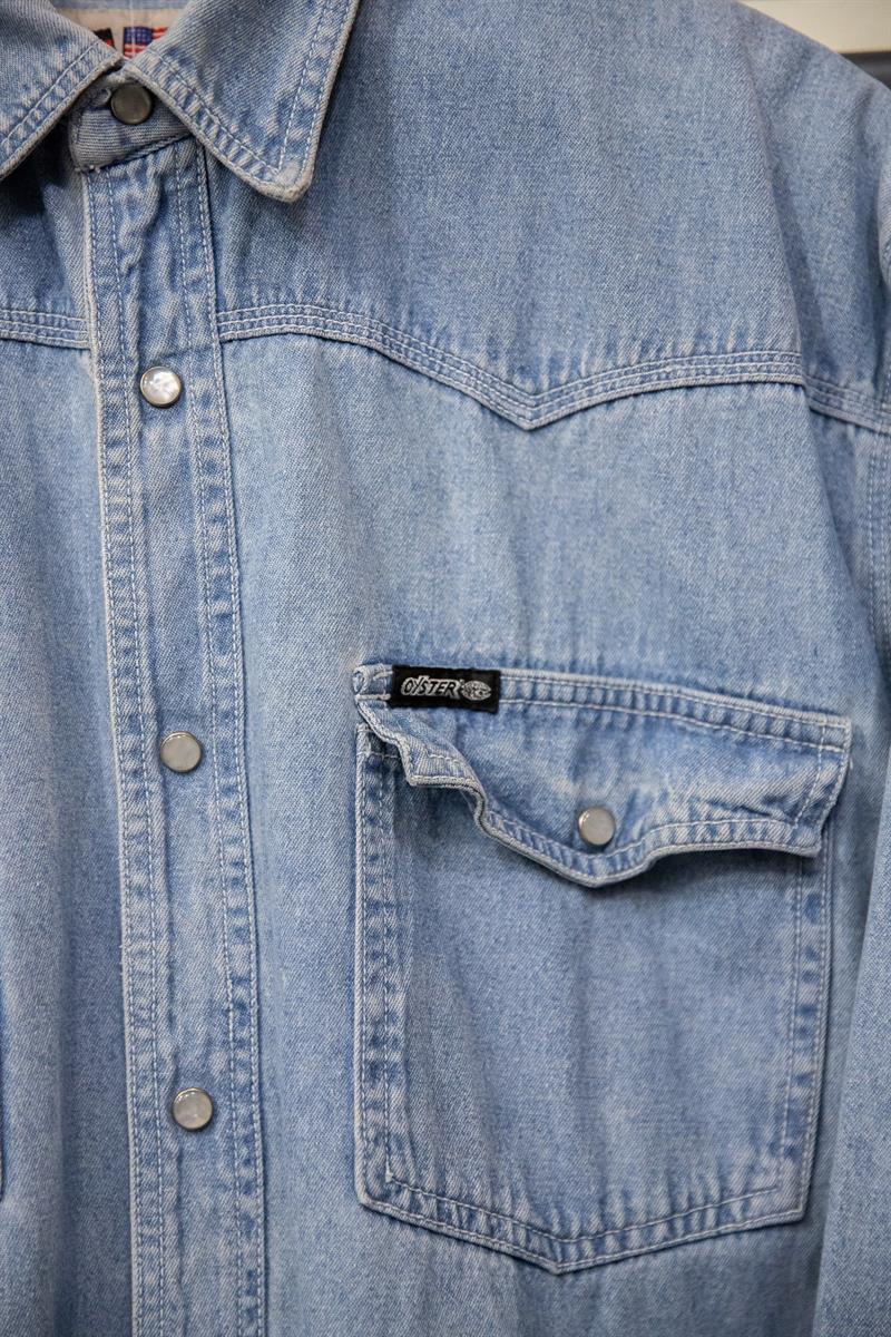 90s Western Cep Detay Kot Gömlek