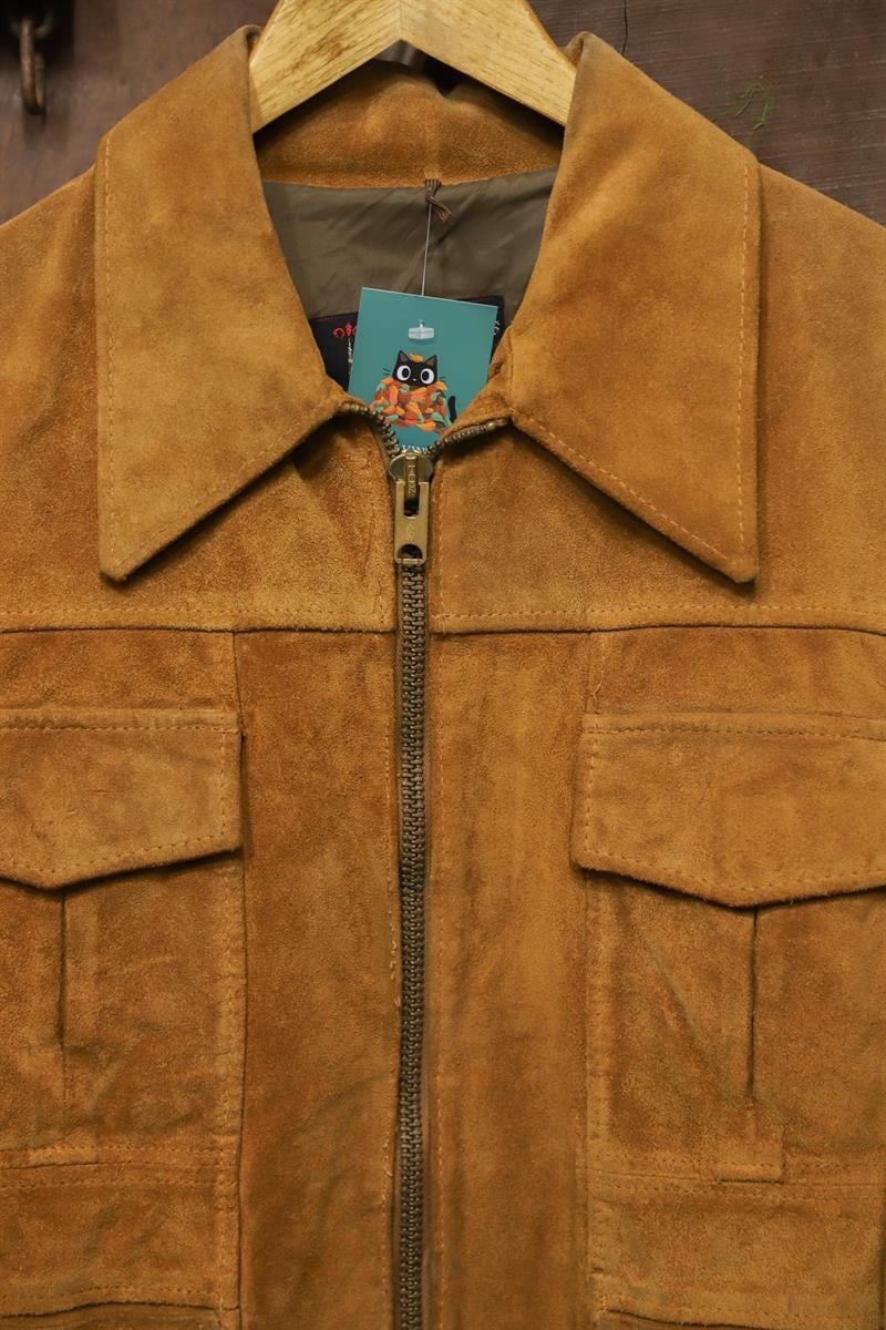 90s Western Suede Deri Ceket