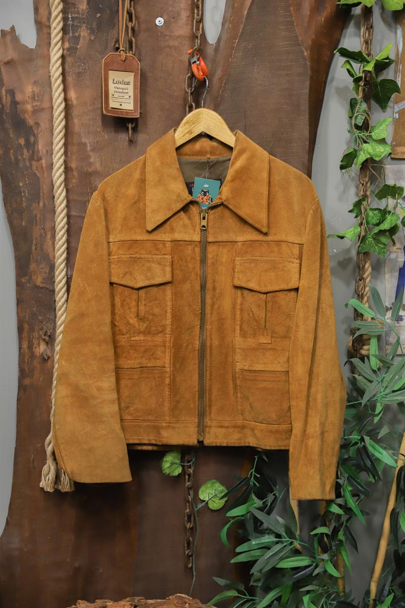 90s Western Suede Deri Ceket