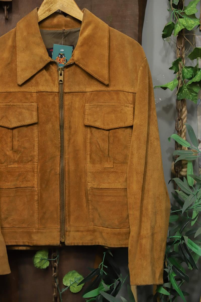 90s Western Suede Deri Ceket