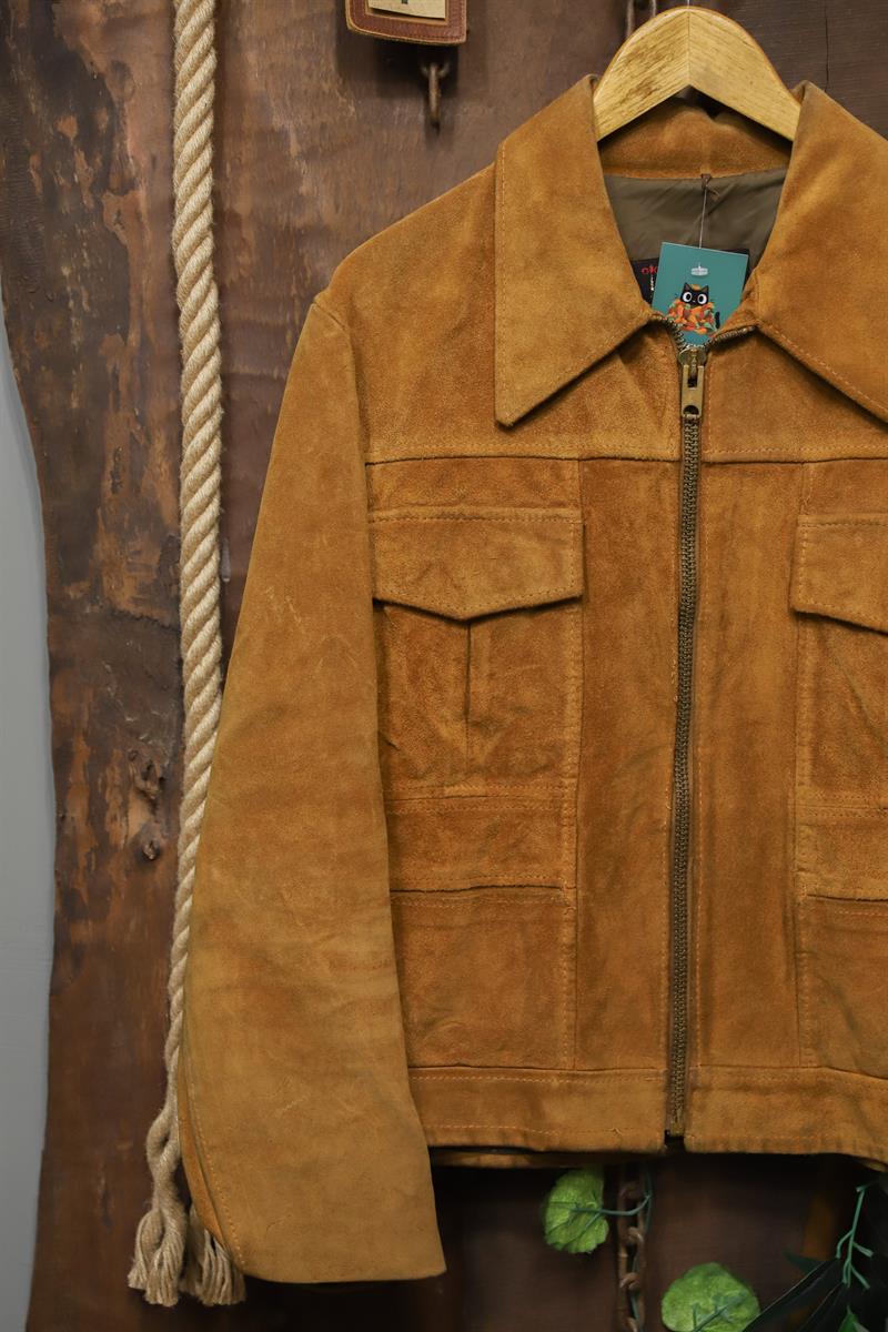 90s Western Suede Deri Ceket