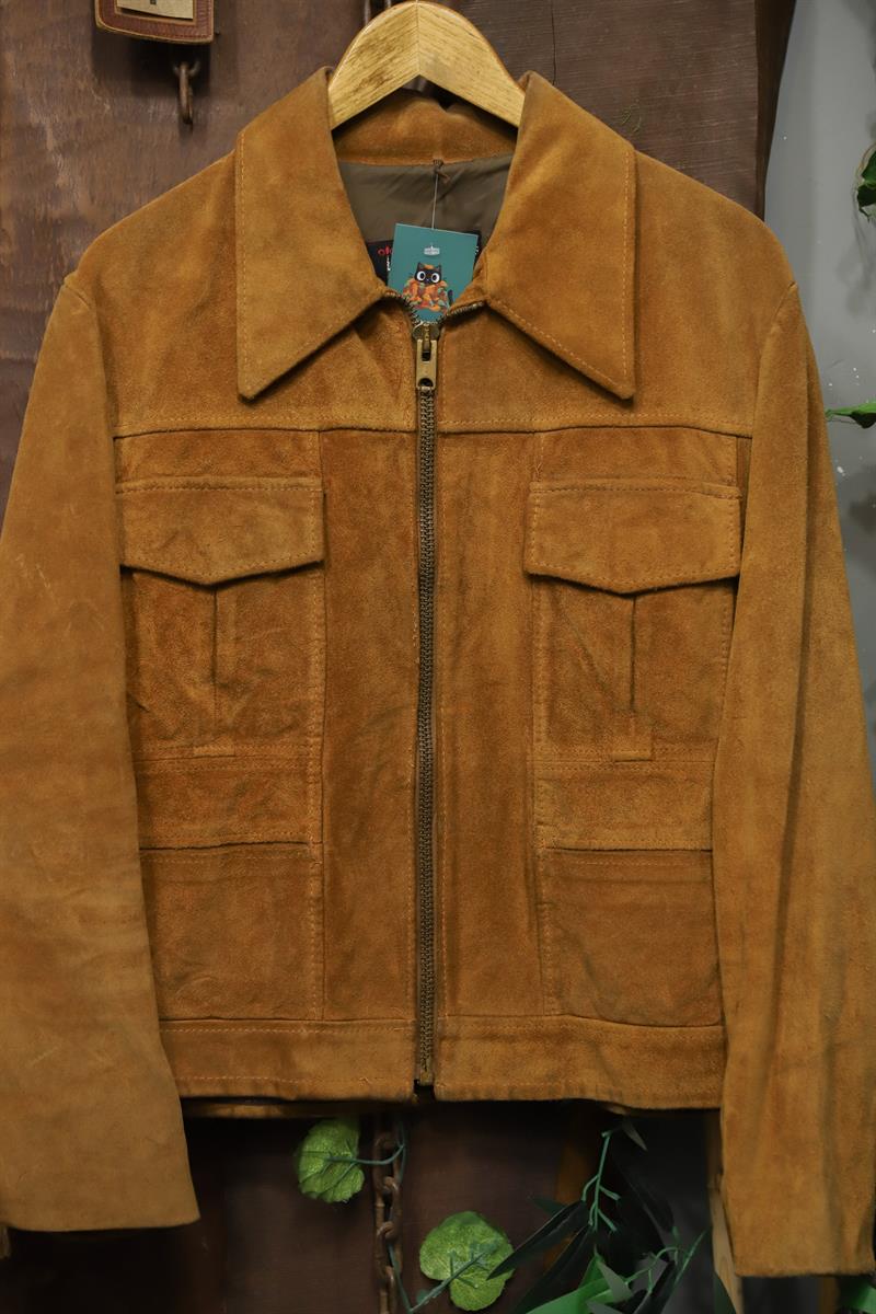 90s Western Suede Deri Ceket