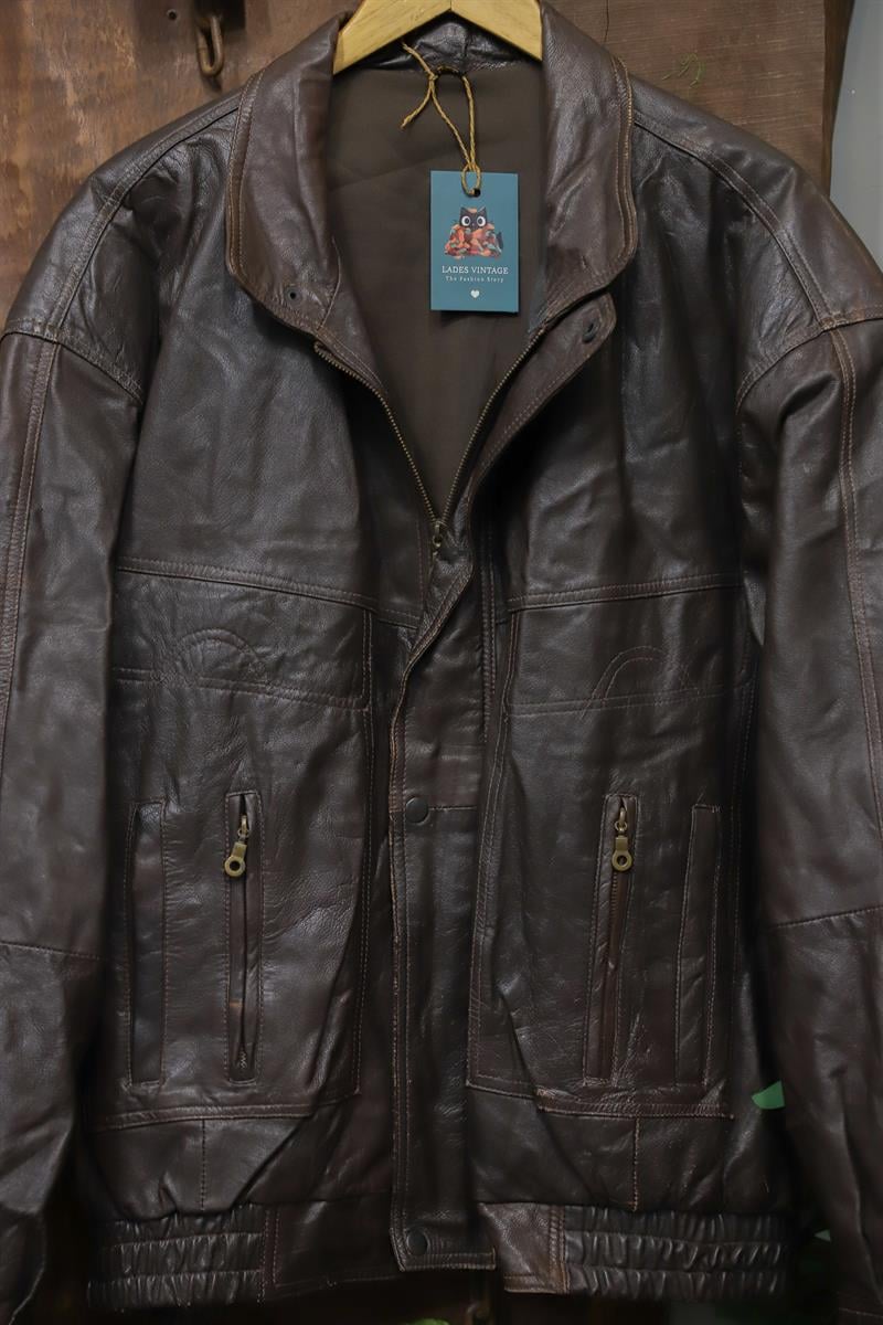 Acı Kahve 90s Bomber Deri Ceket