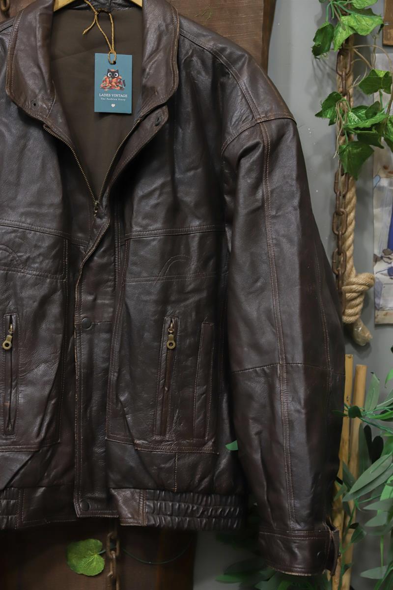 Acı Kahve 90s Bomber Deri Ceket