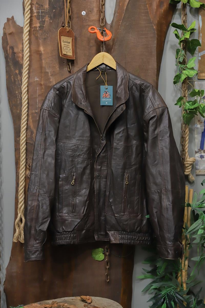 Acı Kahve 90s Bomber Deri Ceket