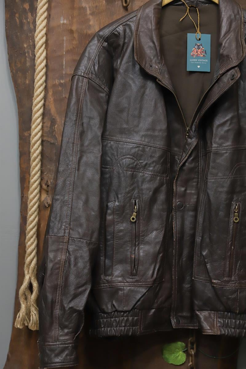 Acı Kahve 90s Bomber Deri Ceket