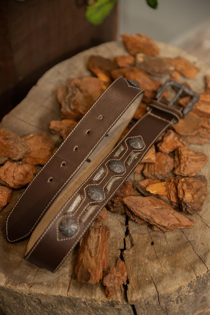 Acı Kahve 90s Western Deri Kemer