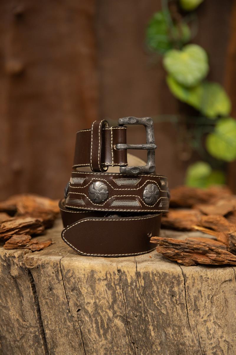 Acı Kahve 90s Western Deri Kemer