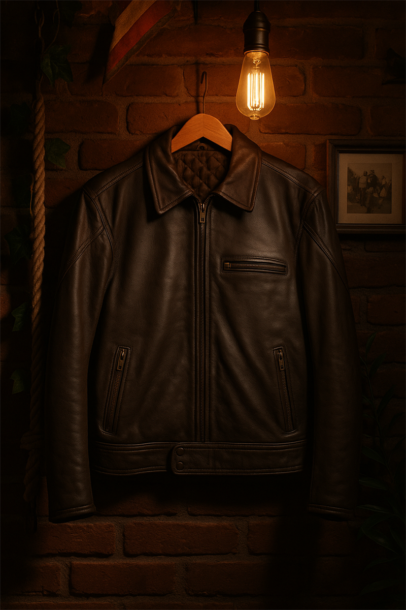 Acı Kahve Biker Deri Ceket