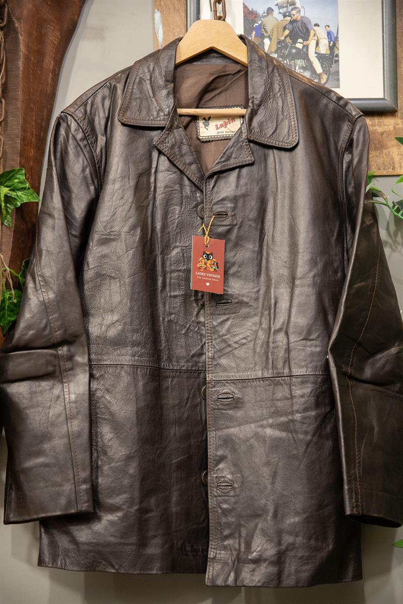 Acı Kahve Blazer Deri Ceket