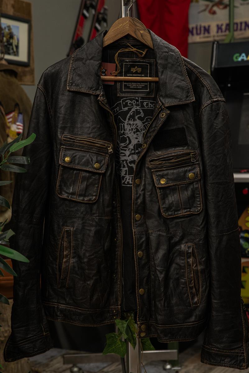 ALPHA İtalian Biker Model Deri Ceket