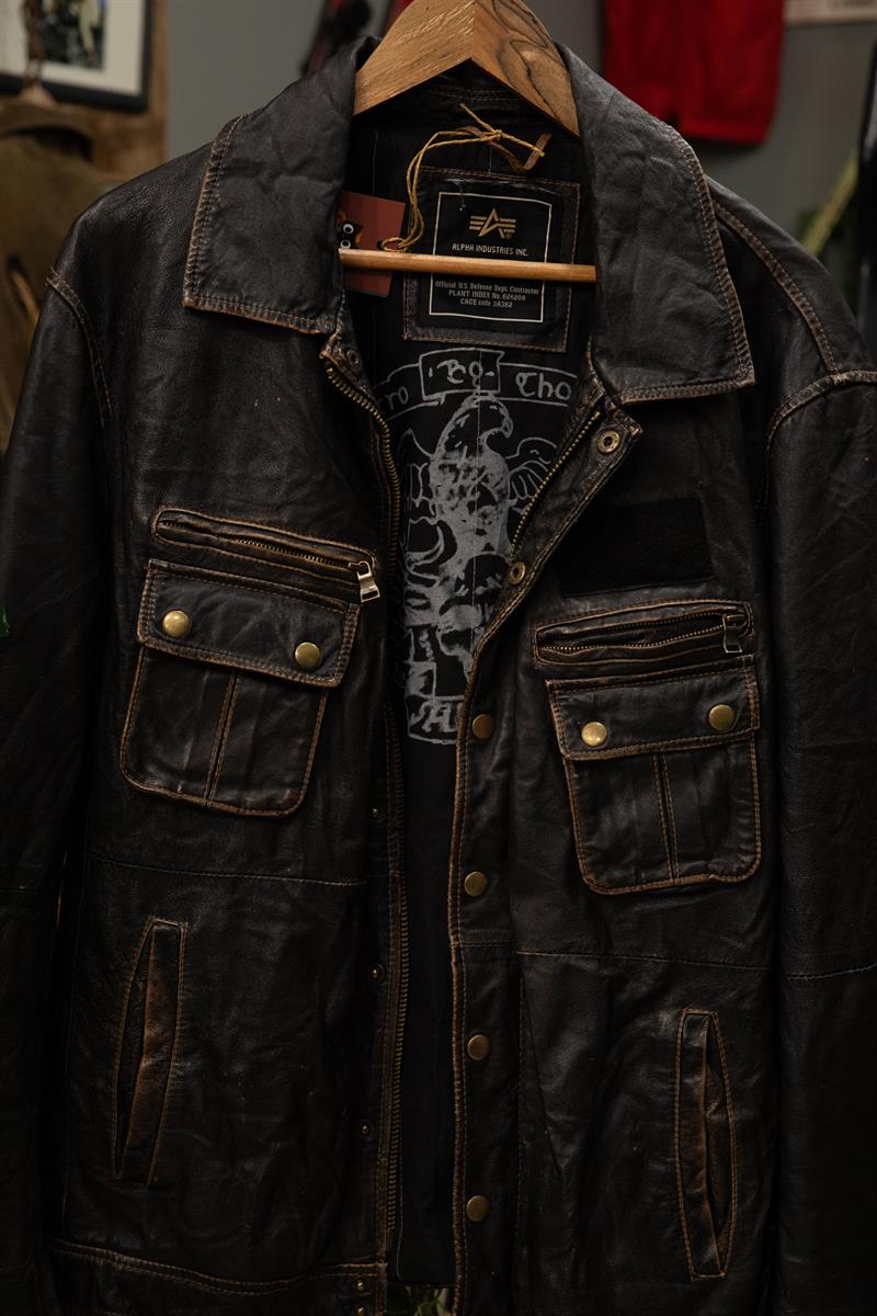 ALPHA İtalian Biker Model Deri Ceket