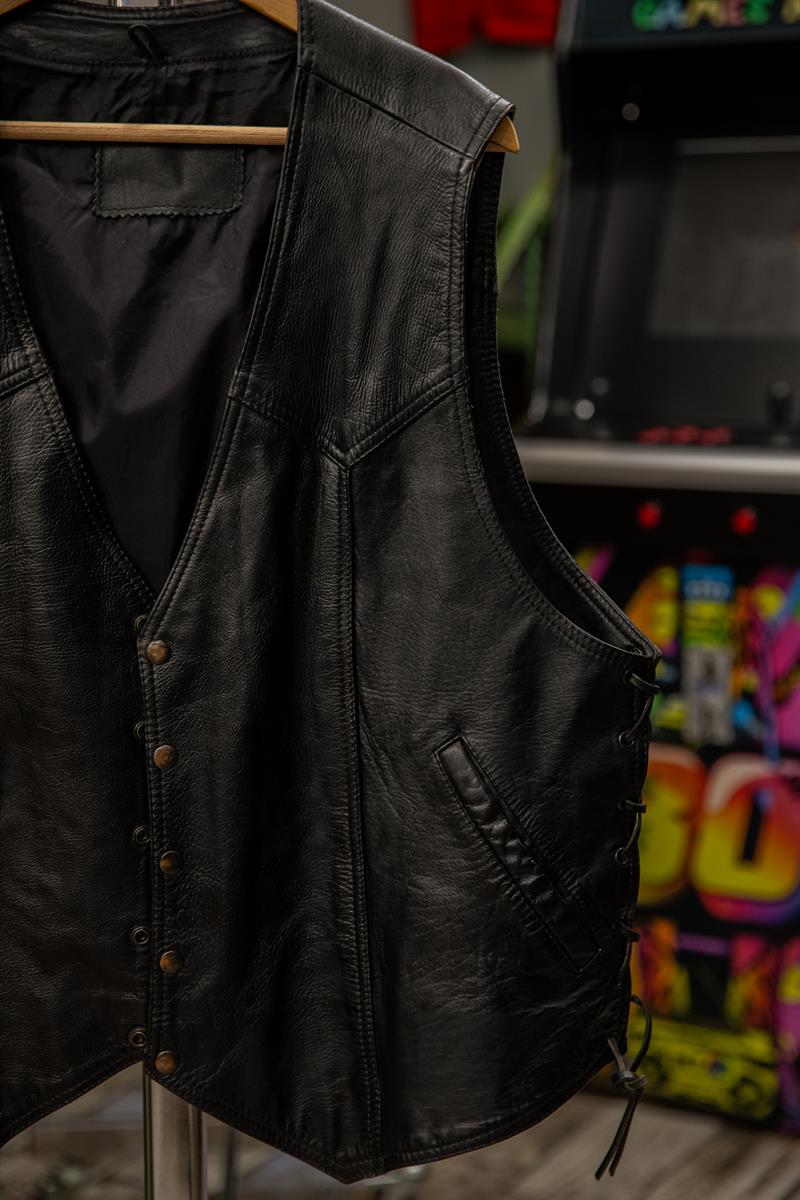 American 90s Unisex Deri Yelek/Ceket