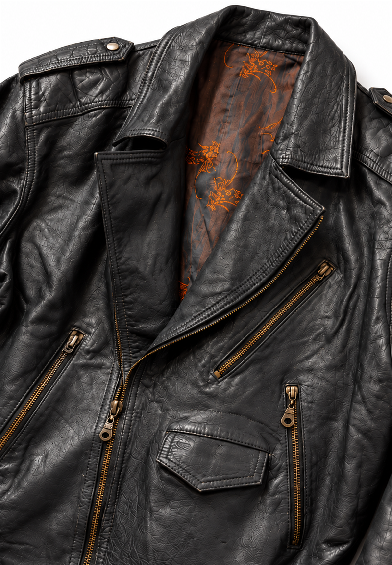 American Biker 1990s Deri Ceket