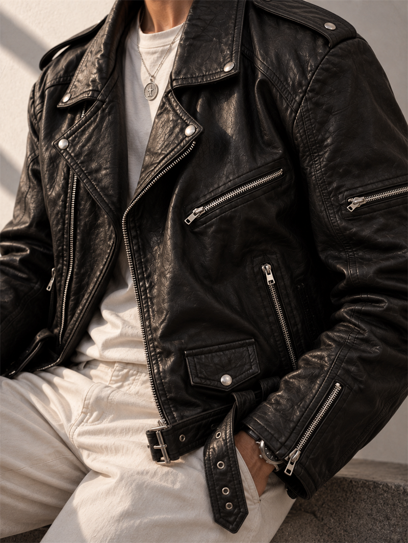 American Biker Deri Ceket
