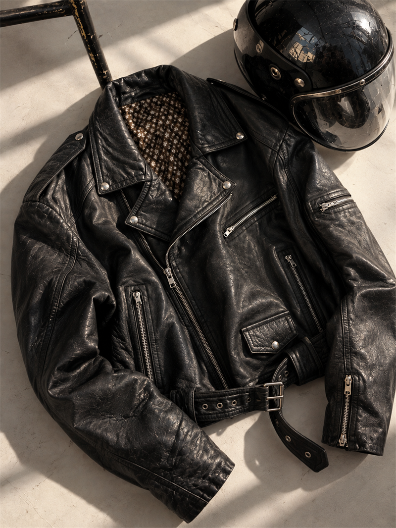American Biker Deri Ceket