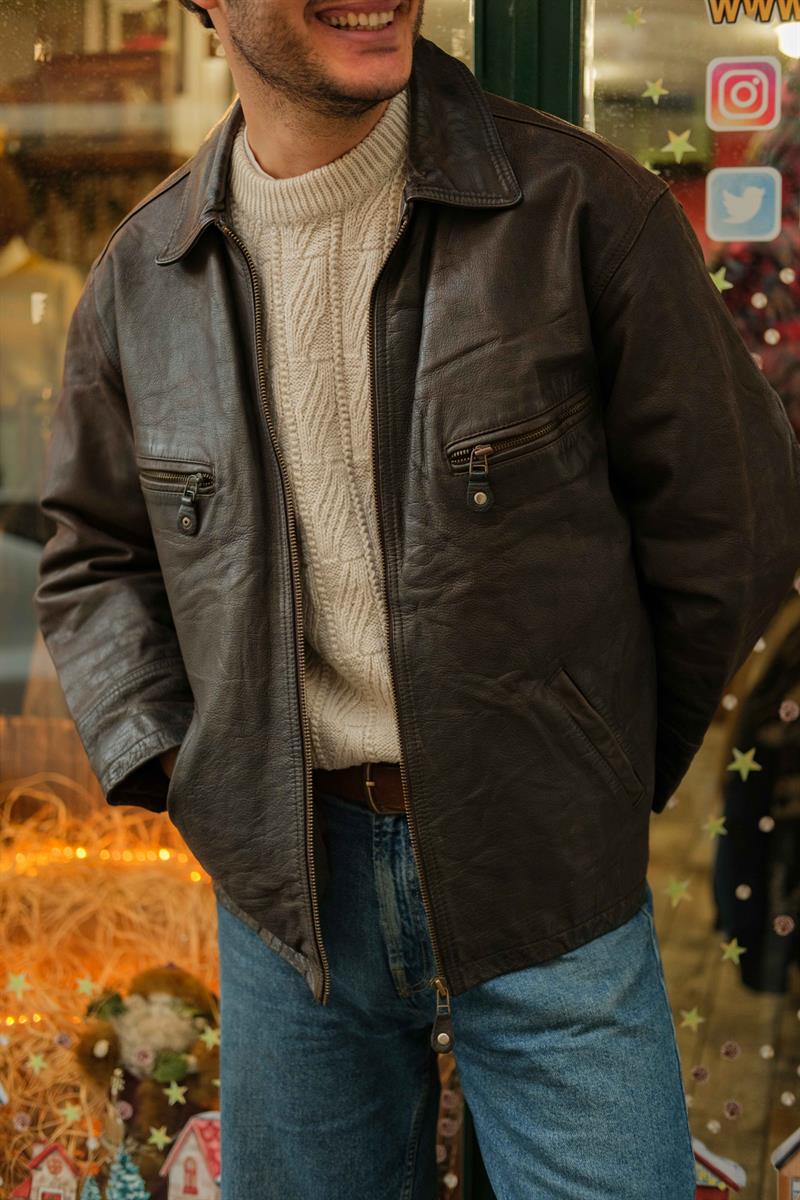 AMERİCAN BIKER DERİ CEKET