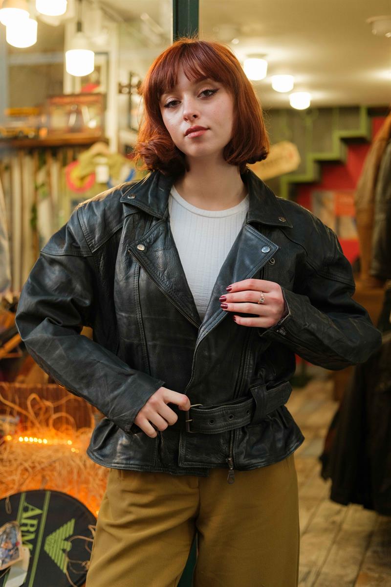 American Biker Model Unisex Deri Ceket