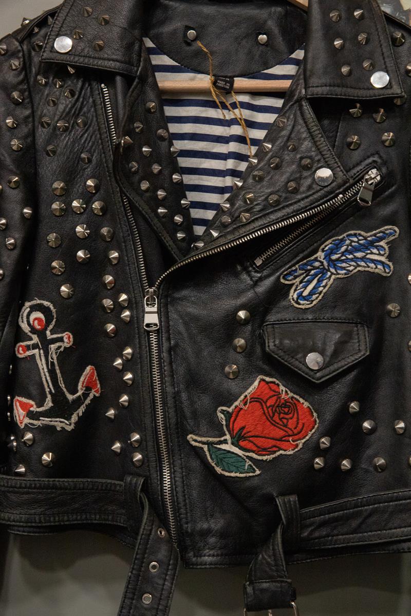 American Biker Tasarım Kadın Deri Ceket