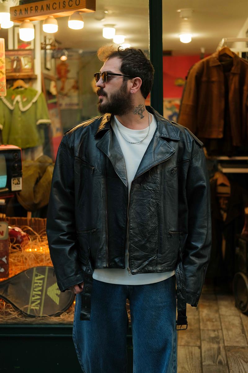 AMERİCAN BIKER UNİQ DERİ CEKET