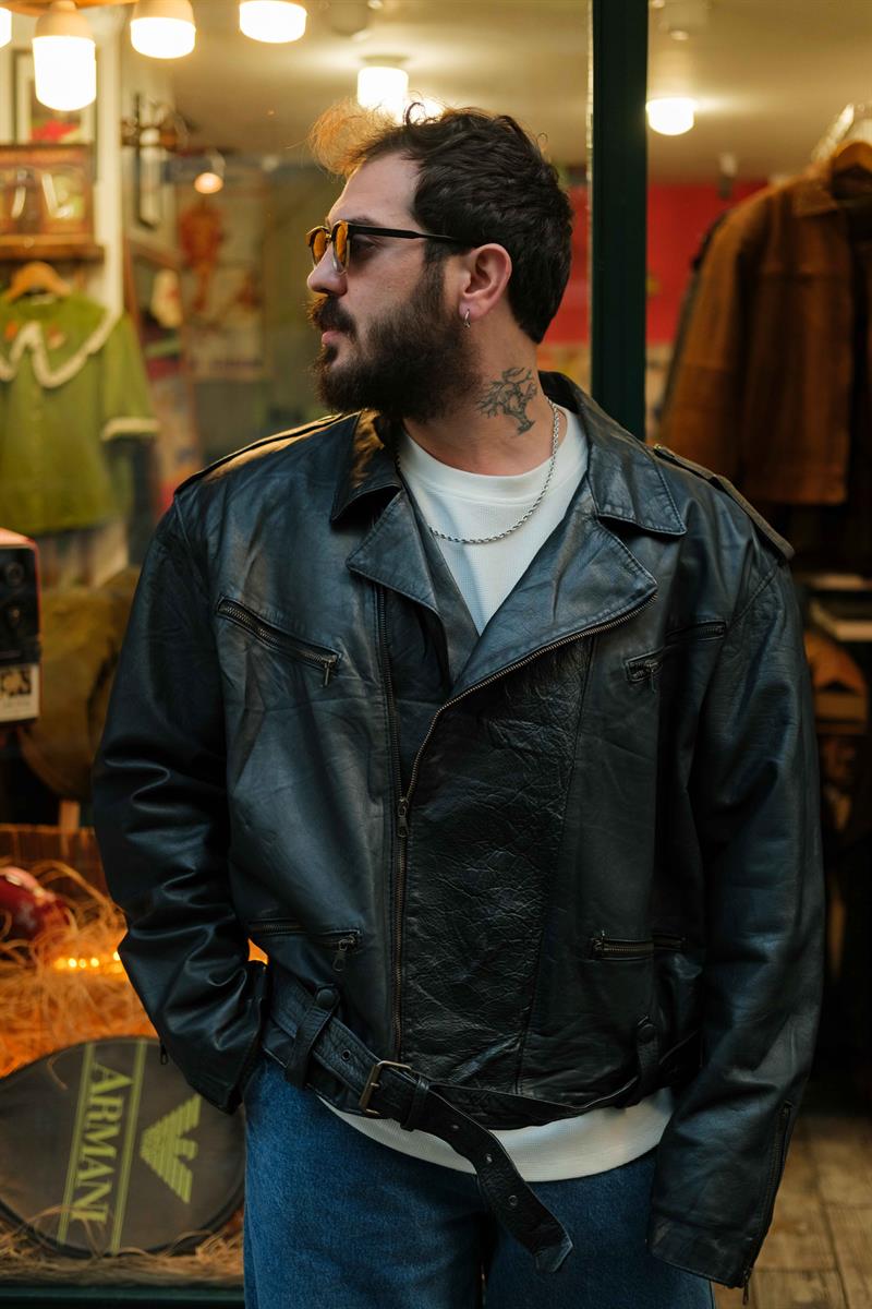 AMERİCAN BIKER UNİQ DERİ CEKET