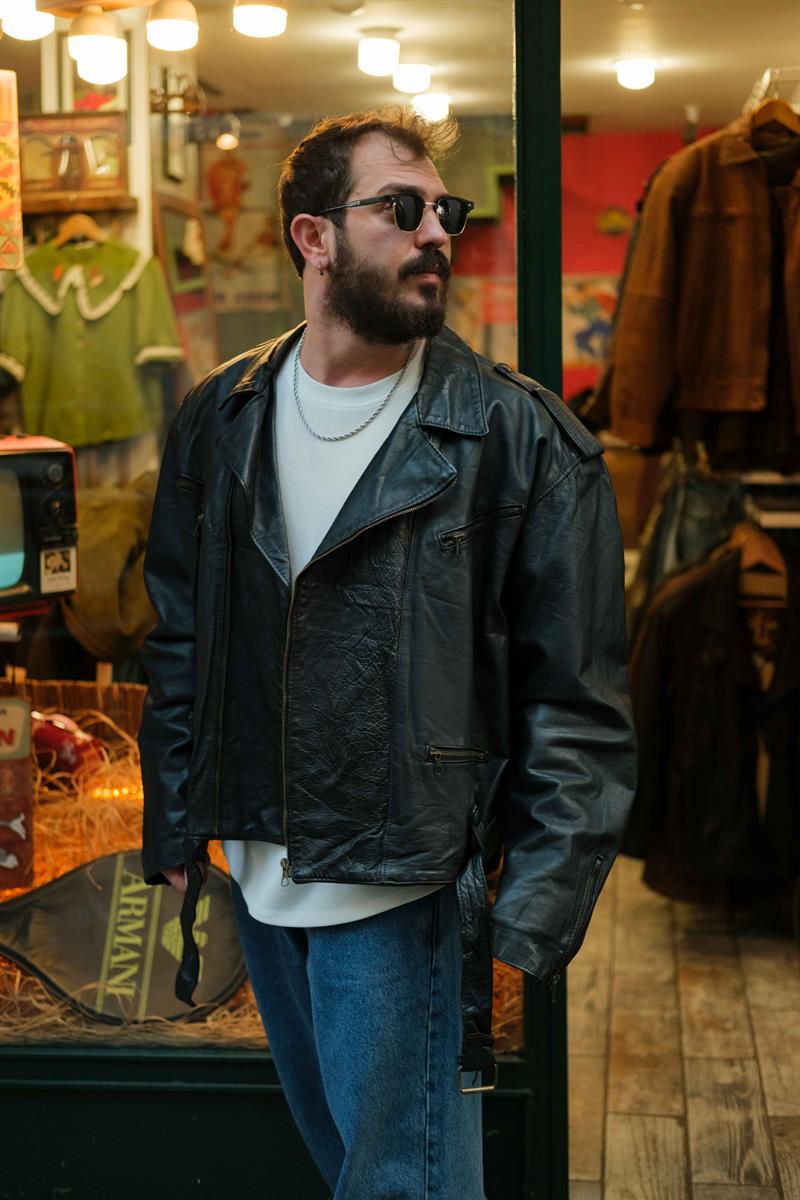 AMERİCAN BIKER UNİQ DERİ CEKET
