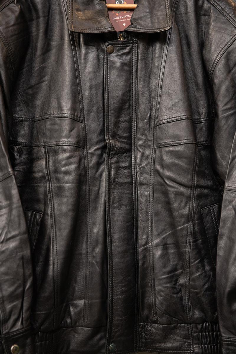 American Black Bomber Deri Ceket