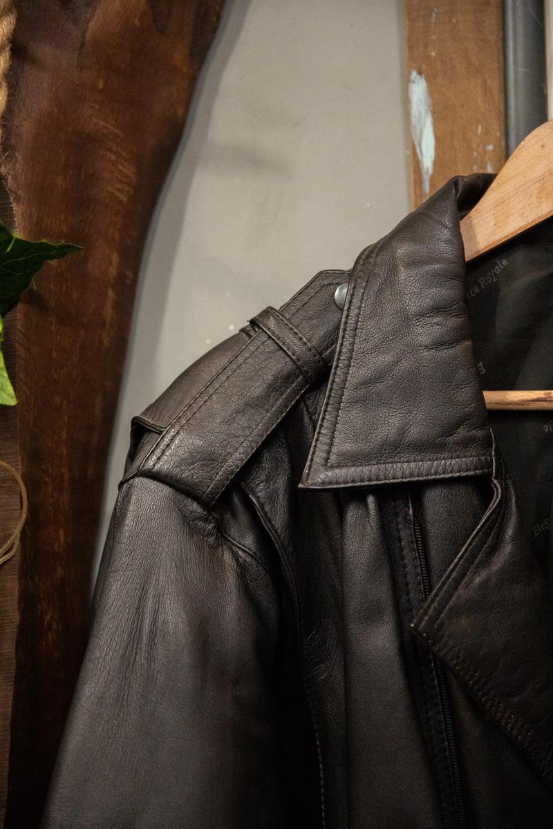 American Bomber Black Deri Ceket