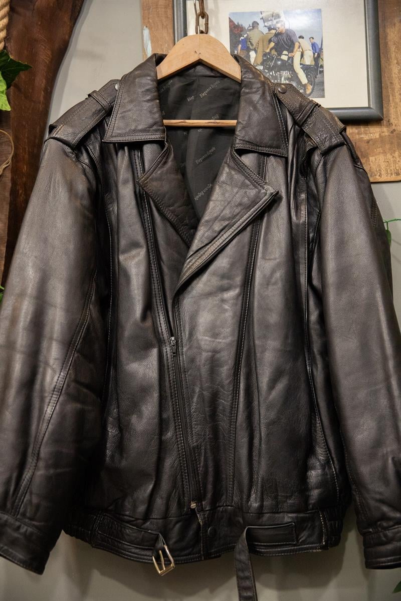 American Bomber Black Deri Ceket