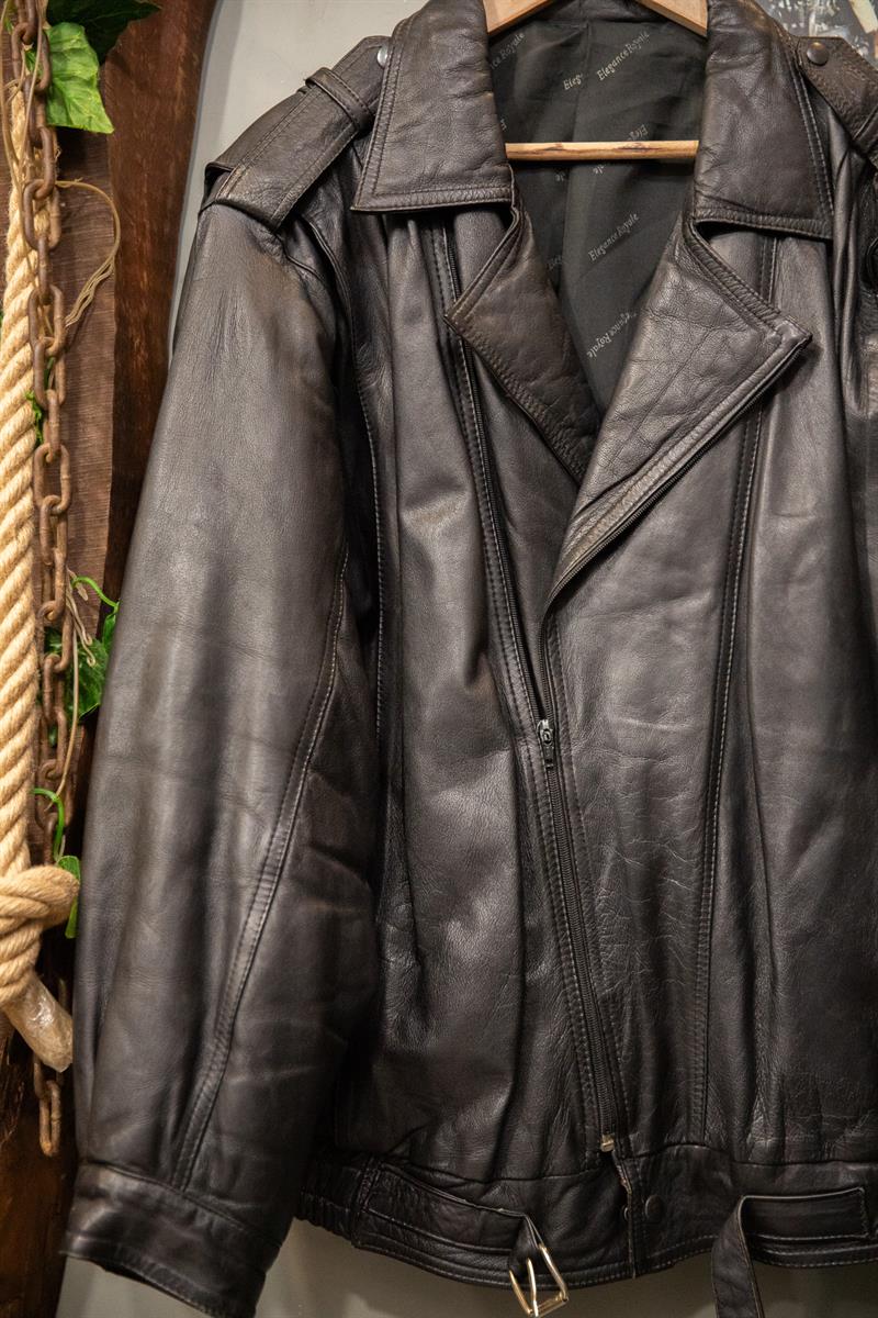 American Bomber Black Deri Ceket
