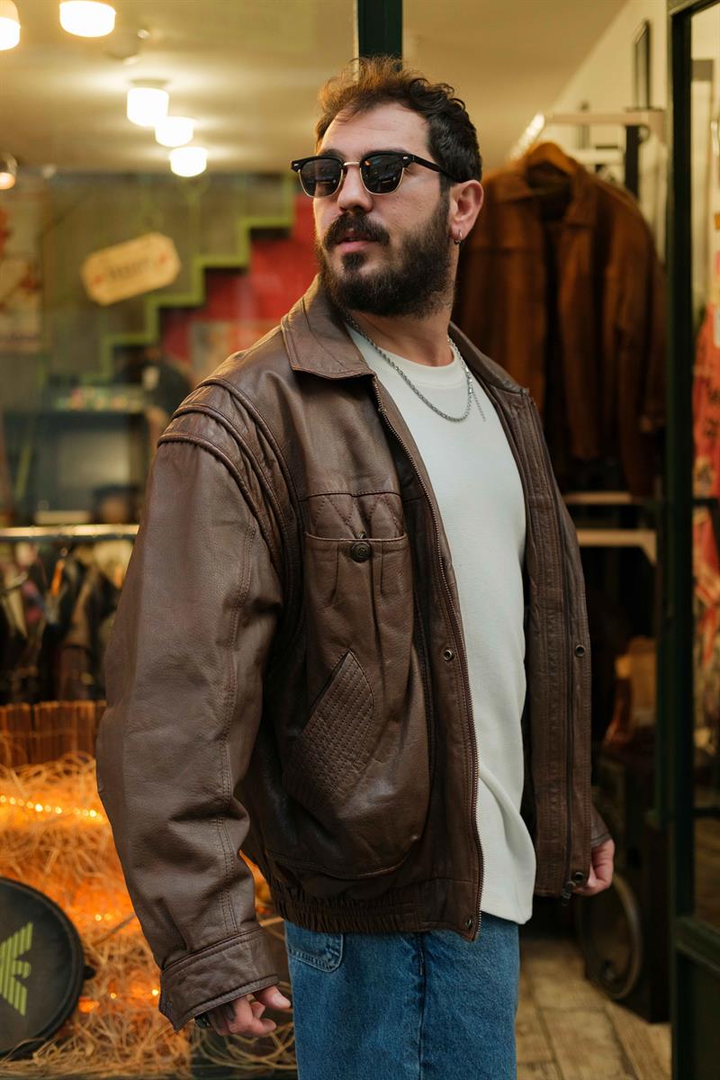 AMERİCAN BOMBER DERİ CEKET