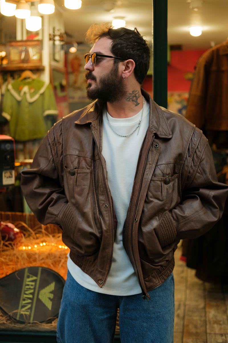 AMERİCAN BOMBER DERİ CEKET