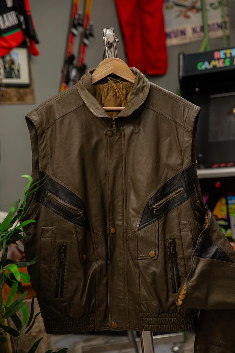 American Bomber Yelek Model Unisex Deri Ceket