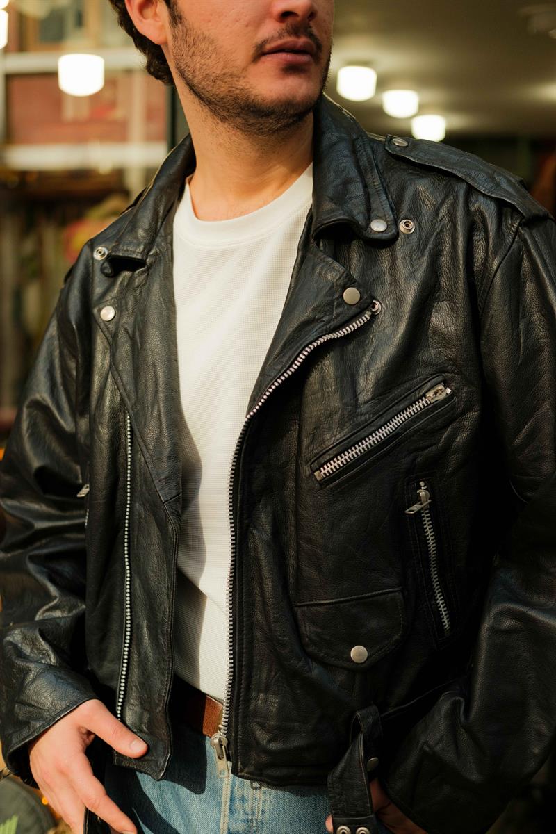 American BRANDO Biker Unisex Deri Ceket
