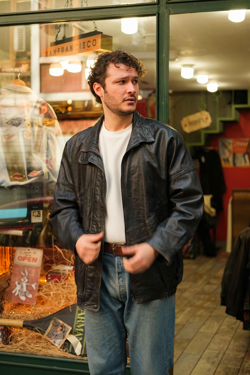 American Long Type Bomber Model Unisex Deri Ceket
