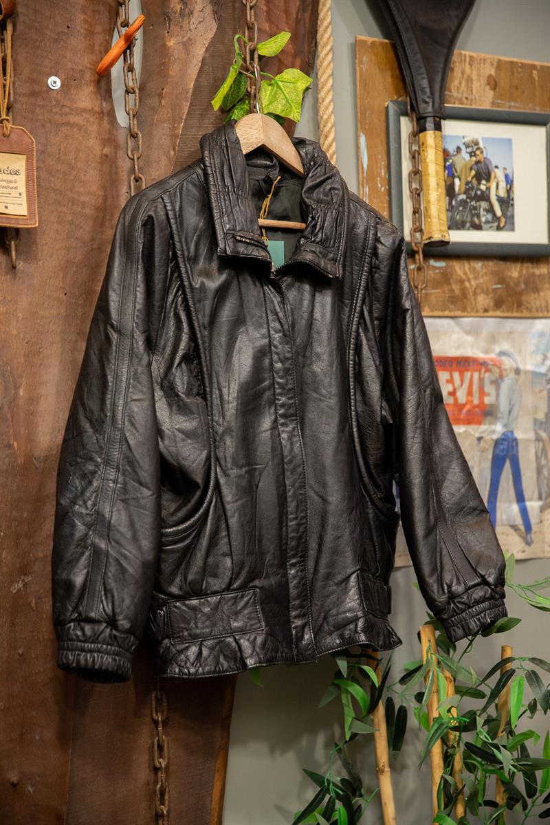 American Oversize Bomber Deri Ceket