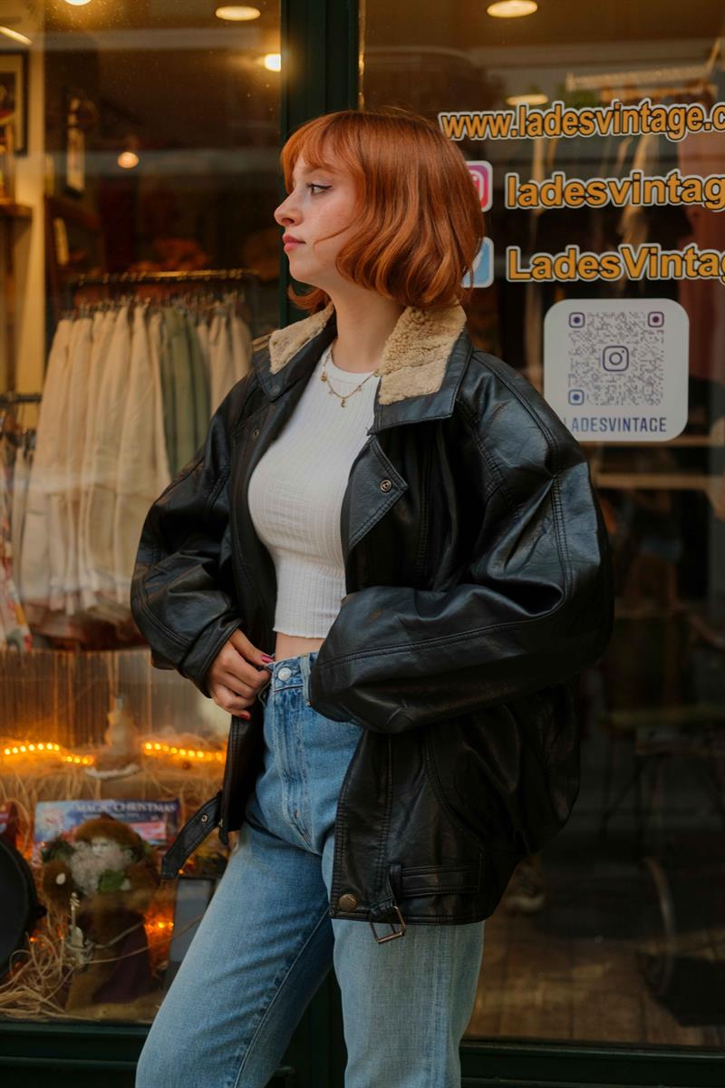 American Vintage Bomber Vegan Deri Ceket