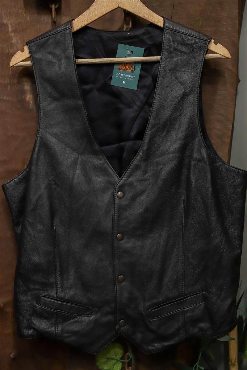 American Western Deri Yelek/Ceket