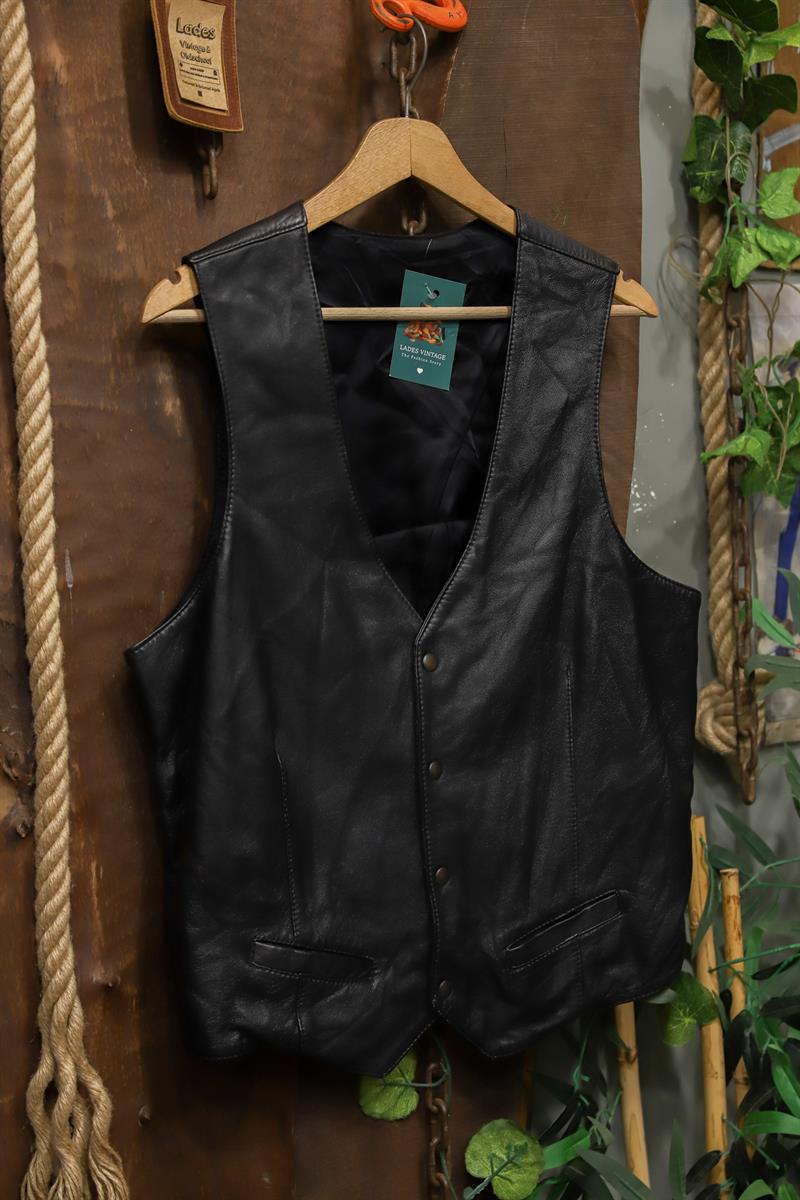 American Western Deri Yelek/Ceket