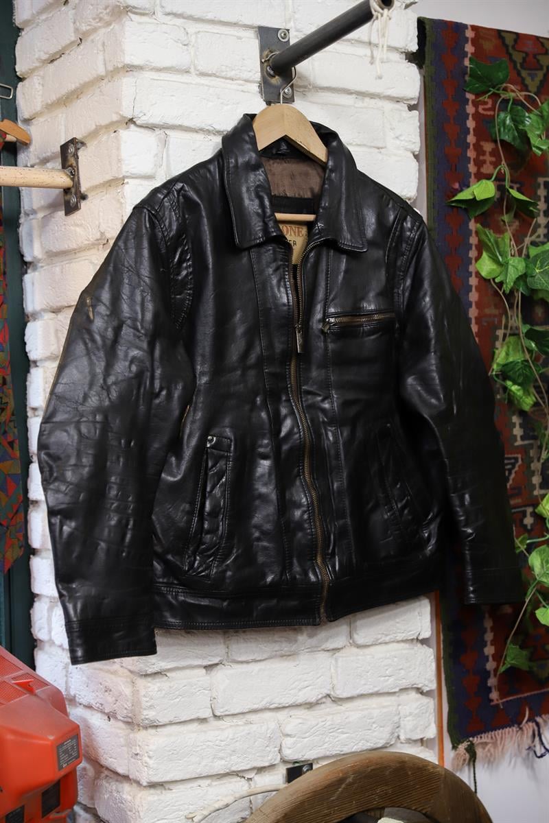 Americana Eskitme Biker Deri Ceket