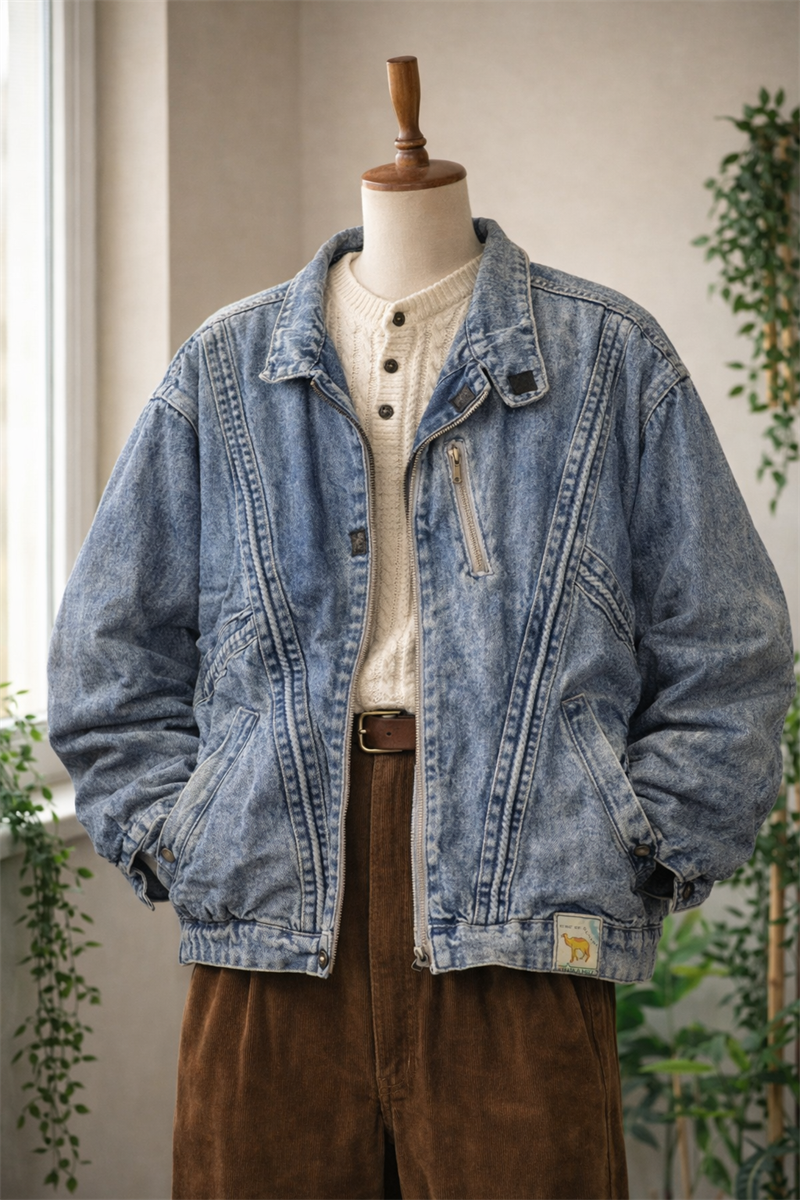 Amerikan Kalıp Oversize Kot Ceket/Yelek