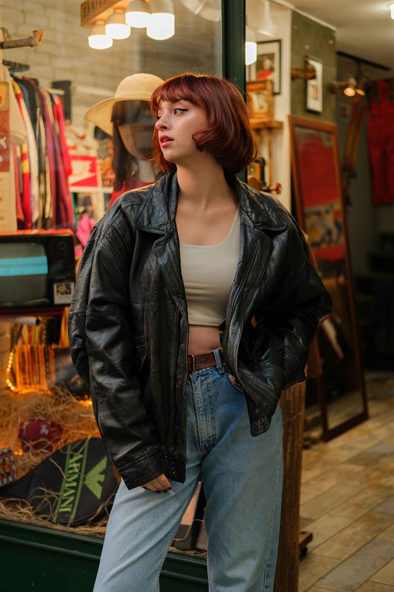 ARİZONA ESKİTME VİNTAGE DERİ CEKET