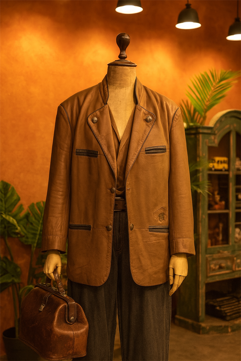 Austrian Bavyera Blazer Deri Ceket