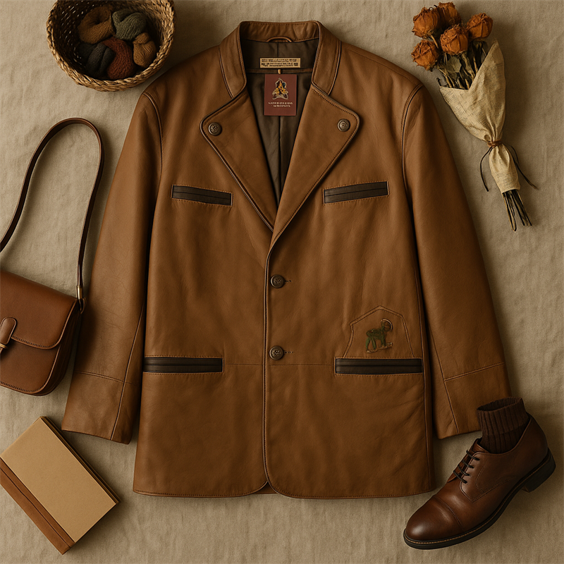 Austrian Bavyera Blazer Deri Ceket