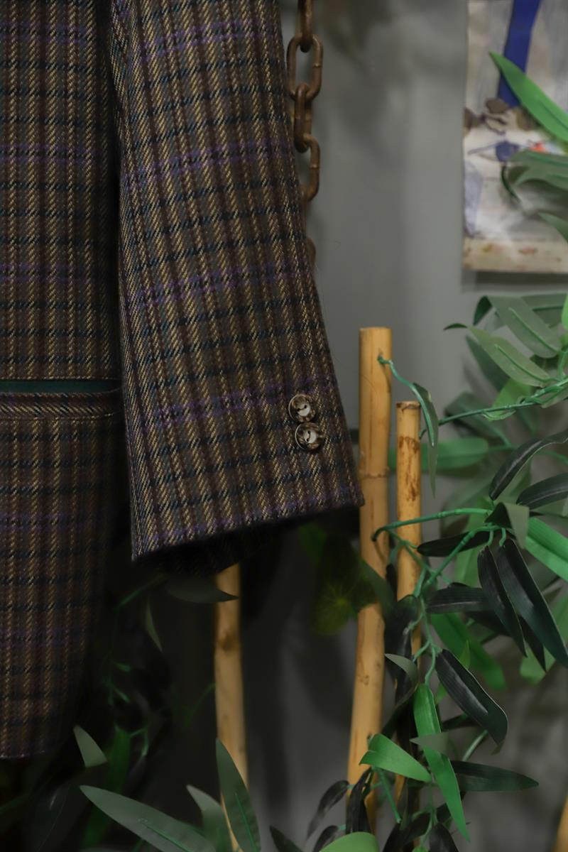 Austrian Bavyera Ekose Wool Ceket